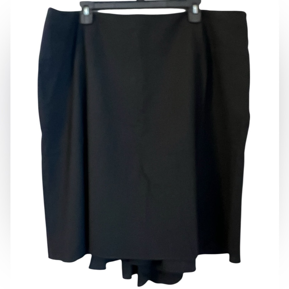 Emanuel Emanuel Ungaro Wool Skirt Women’s Plus 20W Short Black Straight Fan Back